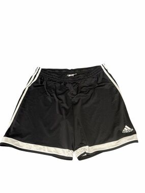 Adidas Mens Soccer Shorts Black White 3 Stripe Athletic XXL